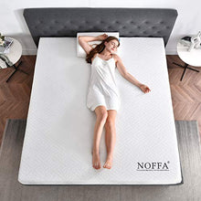 Noffa - Coprimaterasso Una Piazza e Mezza in Memory Foam 5 cm, Comodo Sollievo dal Dolore, Topper Materasso con Rimovibile e Lavabile Rivestimento (120x190x5cm)