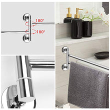 GUJIN Portasciugamani,180° Rotazione 304 Acciaio Inox Due Bracci Portasciugamani da Parete 35 cm per Cucina, Bagno, WC