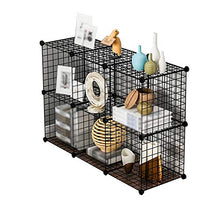 Comodino Maglia di Ferro 6 Reticolo Risparmio di Spazio Semplice Casa Moderna Camera Da Letto Creativo Armadietto 111X37X75 CM FANJIANI