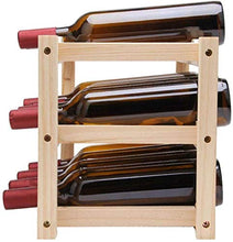 Scaffale Legno Porta Vino Portabottiglie Per Vino Pratico Scaffale Per Bottiglie Di Vino- Decorazioni Per La Casa, Portabottiglie Può Contenere 12 Bottiglie Di Vino Rosso
