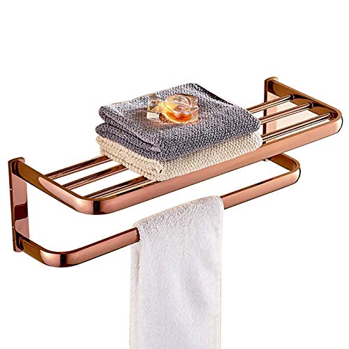 Portasciugamani in Rame Portasciugamani a Parete Porta Asciugamano a Doppio Strato Portasciugamani Moderno Antiruggine Bagno Accessori per la Conservazione Della Cucina Installazione di Foratura 59