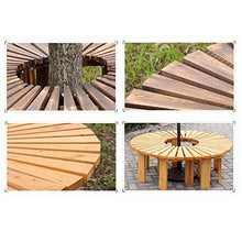 outdoor product Panca da Giardino Rotonda da Esterno,Anticorrosivo Legno Massello Cortile Balcone Panchina Panchina Albero Sgabello,per Prato/Canale di Lavoro/Panca Decorativa