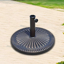 Outsunny Base per Ombrellone Diametro 3,8-4,8cm Motivo Floreale con Manopola Peso 15KG da Giardino Resina 49x32cm