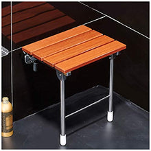 LINGZHIGAN Bagno Bagno Cassetta di Sicurezza Sgabello Pieghevole Doccia Chair Old Man Bagno Antisdrucciolevole Presidenza Presidenza Punch-Libero Solido Muro di Legno Console sedie 38X34X46cm