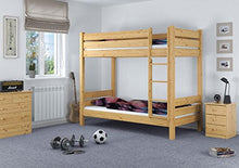 Erst-Holz Solido Letto a Castello in Pino Anche per Adulti 90x200 con doghe rigide 60.16-09