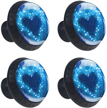 Cuore romantico stelle luminose Pomelli per Porta Set di 4 Pomelli per Mobili Manopole per Cassetti Cucina Armadio Vetro