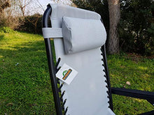 GARDENIA Relax Greek Sdraio Reclinabile Pieghevole Zero Gravity, Grigio Chiaro, 90x66x110 cm