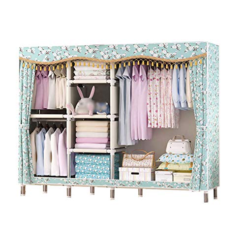HMEIGUI - Armadio Portatile per Guardaroba, Lavabile, per Armadio Oxford, Guardaroba in Acciaio Rinforzato