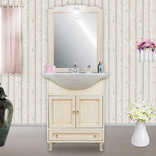 Shop Chic Arredo bagno decapè avorio con lavabo da 65 cm ante e cassetti