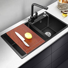 Lavandino Nero Ristrutturazione Lavandino Lavandino Lavandino Ristorante Lavandino Doppio Lavabo Lavandino Lavapiatti Lavandino Attrezzature per bagni Vasca Doppia (Color : Black, Size : 72cm)