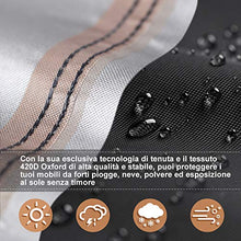 YISSVIC Copertura Tavolo Giardino Copertura Tavolo Esterno 242×162×100cm 420D Panno Oxford Protezioni del Patio Anti-UV Impermeabili in Tessuto