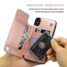 Suhctup Compatibile con Custodia iPhone Xs Max pelle,Cover iPhone Xs Max con Interno Morbida TPU,Porta Carte Slot e Antiurto Flip Wallet [Chiusura Magnetica] Protettiva Case (Oro rosa)