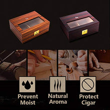 AP.DISHU Desktop Sigari Scatole con Umidificatore E Igrometro Materiale Cedro Spagnolo per Conservare E Conservare I Sigari La Scelta Migliore per I Collezionisti,#b