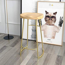 YUANP Sgabelli da Bar Altezza del Bancone Moderno Sedie per Bar Ristoranti caffè Casa Cucina Sala da Pranzo Seduta in Legno Gamba in Metallo Dorato,72CM