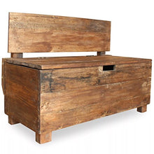 vidaXL Panca in Legno Massello di Recupero Panchina Baule Arredo Ingresso Casa