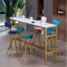 LWW Sedie, sgabelli Facile da assemblare, Diamante ha cucito tessuto Bar sedia moderna, Ottone Effetto Gamba, cucina, sgabello