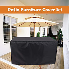 WZDD Copertura Mobili da Giardino Rettangolare 90x90x90cm, Copertura Tavolo Giardino Impermeabile, Telo Copertura Tavolo Esterno Quadrato, Copritavolo da Giardino Resistente allo Strappo