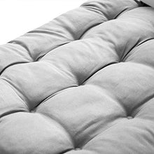Cuscino Imbottito per Poltrona Sdraio Relax 160cm Antiscivolo Cuscino Imbottito per Sedia a Sdraio Dondolo Cuscino in Cotone per Interno ed Esterno da Giardino (Grigio, 48*170cm)