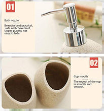JTKDL Set di Accessori da Bagno 5 Pezzi - Portaspazzolino Portasapone Distributore di Sapone/Lozione Bicchiere,Black
