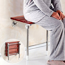 MGMDIAN Sedile Pieghevole per Il Bagno - Sgabello da Doccia Sgabello Pieghevole Sgabello da Parete Sgabello da Parete Sedia da Doccia in Legno massello Accessori da Bagno