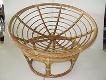 fantasie d oriente Poltrona PAPASAN Rattan Naturale Canna TORCILIONE Ø CM 115 Naturale Arredamento Giardino Completa di Cuscino Poltrona Rotonda Non Rattan Sintetico