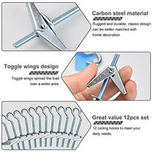 AFASOES 12Pcs Ganci da Soffitto e Parete, Gancio per Lampada da Soffitto, Supporto a Soffitto, Gancio Ø12, M5, per Soffitto Altalena,Yoga, Amaca, Sedia Sospesa, Sacco da Boxe, Tv a Soffitto+