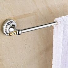 Bagno punzonatura ciondolo stile europeo portasciugamani antico bagno asciugamano appeso portasciugamani singolo in porcellana blu e bianca ceramica 40 cm perforato