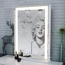 FGDSA Specchio Cosmetico con Luci, Hollywood Illuminato per Trucco Set da Toeletta Specchio Cosmetico Illuminato con Alimentatore Bianco