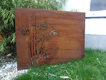 Zen Man - Parete di protezione per la privacy, antiruggine, accessorio da giardino, lunghezza 100 x altezza 75 cm, realizzato a mano, 1 mm