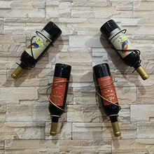 Tinaa - Porta bottiglia di vino in ferro da parete, espositore per vino, bar, oggetto decorativo