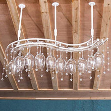 LXTIN Mensole galleggianti per arredo Bar Portabottiglie | Mensola per Vino a soffitto | Altezza Regolabile per Bicchieri da Vino | Porta Bicchieri per Calice, Bronzo, 82 * 23