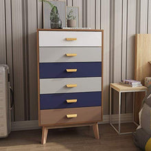 MISLD Cassettiera in Legno Camera Bagagli unità Mobili Camera da Letto Bianco (6 cassetti (Color : Natural Frame 6 Drawers)