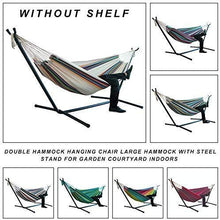 WMYATING per Giardino Esterno e Patio, Amaca con Stand Stand, Telaio in Metallo in Acciaio in Acciaio 100% in Tessuto di Cotone, con Cornice in Acciaio Robusto - 260 * 106 * 100 cm Lazy Sedia