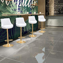 Sgabelli da Bar Sedia Sgabelli da bar Set di 4, con schienale flanella Bar Stool Ascensore 360 ° girevole meccanica Cucina Stool, Con Chrome poggiapiedi e Base, colazione Bar Kitchen Mobili for la c
