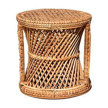 Phrat Sgabello per fiori in rattan intrecciato, per interni in rattan, supporto per piante e balconi, decorazione
