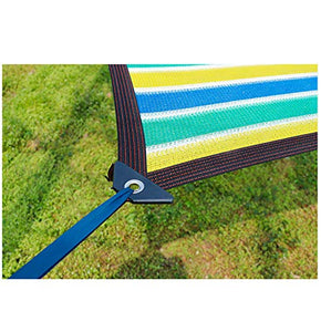 xiaoshuidi123 Panno Ombreggiante Tasso di Ombreggiatura del 85% Isolamento, Rete Solare in PE per Piante Verdi, Usato per Posto Auto Coperto/Impianto di Cantiere, Barre dei Colori (4×5m/13×16ft,A)