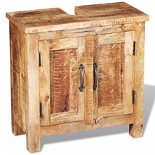 Luckyfu Questo Armadietto da Bagno Vanity con Specchio Legno Massello di Mango.Il Set Sono Sia Elegante Che Pratico.mobili da Bagno Set mobili da Bagno