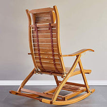 Iyom Sedia Zero Gravity, Chaise Longue, Sedia a Dondolo Pieghevole in Legno Balcone Sedia con Schienale Regolabile in bambù con poggiatesta e Massaggio ai Piedi Lettini Prendisole per Esterni