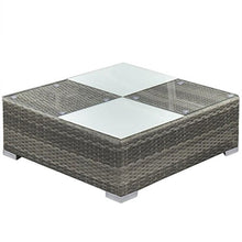 Tidyard- Set Divani da Giardino 12 pz in Polirattan Modulare Grigio, Set di mobili da Giardino