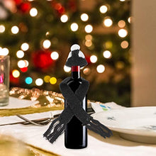 PRETYZOOM Copri Bottiglia di Vino di Natale Mini Cappello E Sciarpa di Babbo Natale Lavorato A Maglia per Le Vacanze Decorazione di Bottiglia di Vino Casa delle Bambole Decorazioni da
