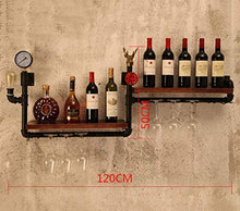 DJSMjbj - Portabottiglie per Vino in Legno, da Parete, per Bicchieri da Vino, Decorazione per Ristorante