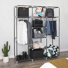 Sarah Armadio Cubo Guardaroba Modulare con 20 Scomparti Mobiletto per Il Bagno, Camera da Letto, Ingresso, Scarpiera Credenza Comò 175 * 150 * 45cm Colore Nero