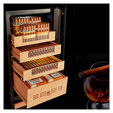 EVEN Humidor per sigari, raffreddato ad Aria a 360 °, antigelo, Dispositivo di Raffreddamento Digitale con Ripiani in Cedro Spagnolo, a Basso Rumore