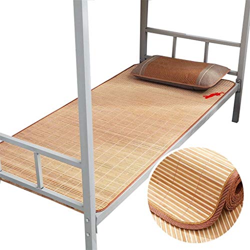 MBY Materassino in bambù, Letto Singolo for Studenti Pieghevole Rinfrescante Traspirante Temperatura Costante del Sudore, 7 Stili, 4 Dimensioni (Color : A, Size : 80×190cm)
