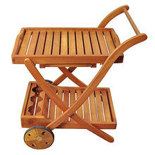 Gartentraum Carrello di Servizio in Legno con Ruote per Giardino e Balcone - Carrello di Servizio Eudesmia