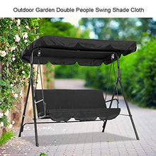 Emoshayoga Copertura per Altalena Double People Swing Parasole per Balcone familiare per Altalena da Giardino(Black)