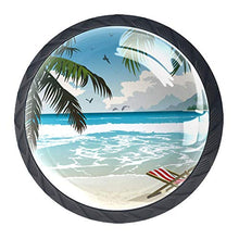 Spiaggia tropicale 4 PCS Pomelli per Porta, Pomolo per Mobile, Pomelli per Mobili con Viti, Maniglia per Armadietto, Pomelli per Porta, Pomelli per Cassetti per Porta, Armadio, Cassetto e Credenza