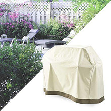 Lumaland Telo Copertura di Protezione per mobili da Giardino Impermeabile Copri Barbecue Griglia 125 (H) x 152,4 (L) x 63 (sp) cm Oxford 600D Beige