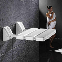 MGMDIAN Sedile Ribaltabile per Il Bagno - Sgabello da Doccia Sgabello Pieghevole a Parete - Sgabello da Parete Sedia da Bagno Sedia a Muro Sgabello da Bagno Accessori da Bagno (Color : White)