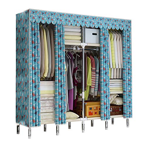 HMEIGUI Guardaroba per la conservazione di Indumenti – Armadio per ombreggiatura Portatile – Guardaroba per Camera da Letto, Tipo di Tenda Armadio Guardaroba